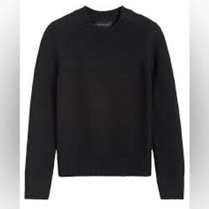 Nwt banana republic SUPERSOFT COTTON CREW-NECK SWEATER in black size xs